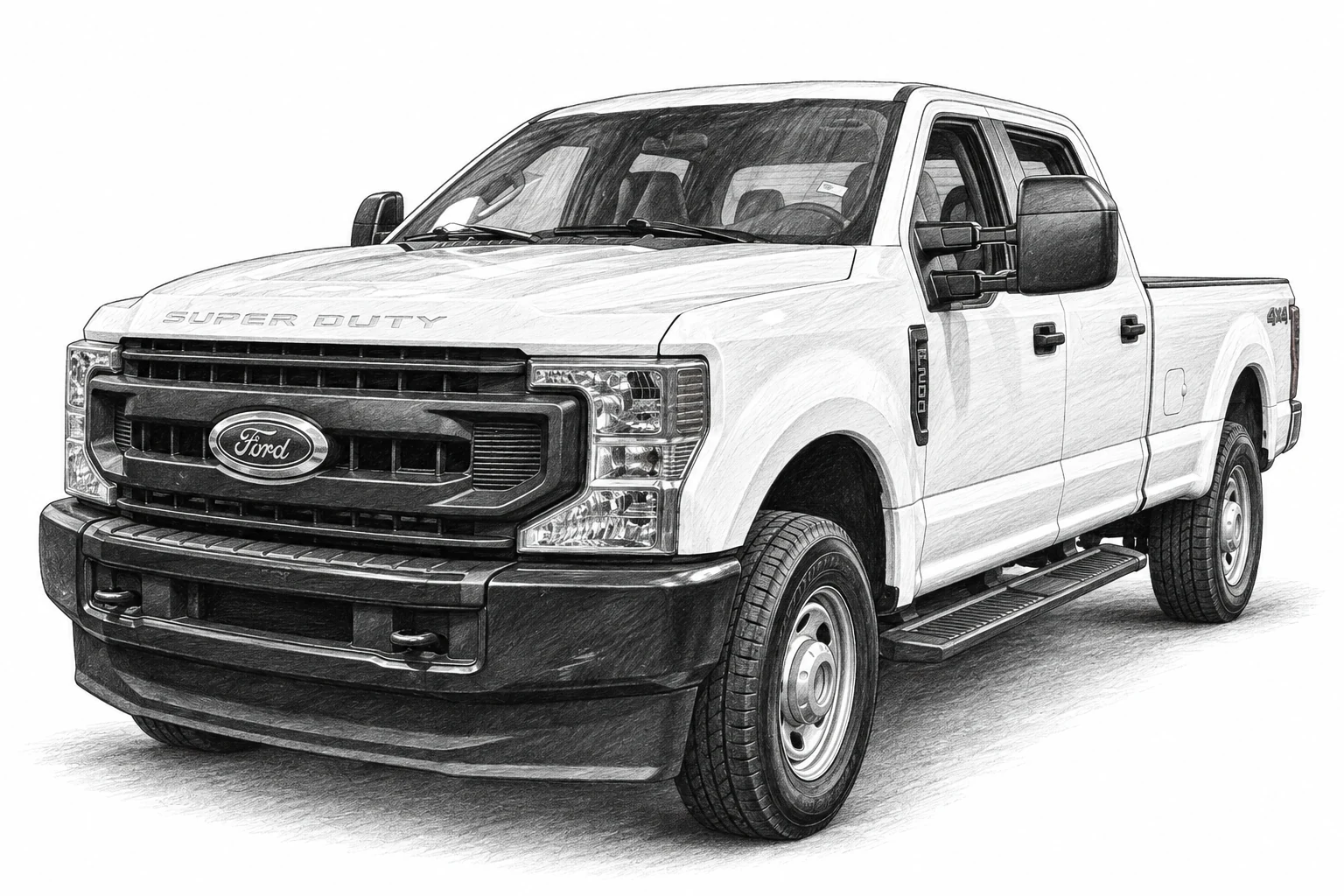 2021 Ford F-250 guide illustration